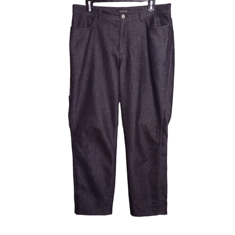Lafayette 148 New York black tapered crop jeans 12
